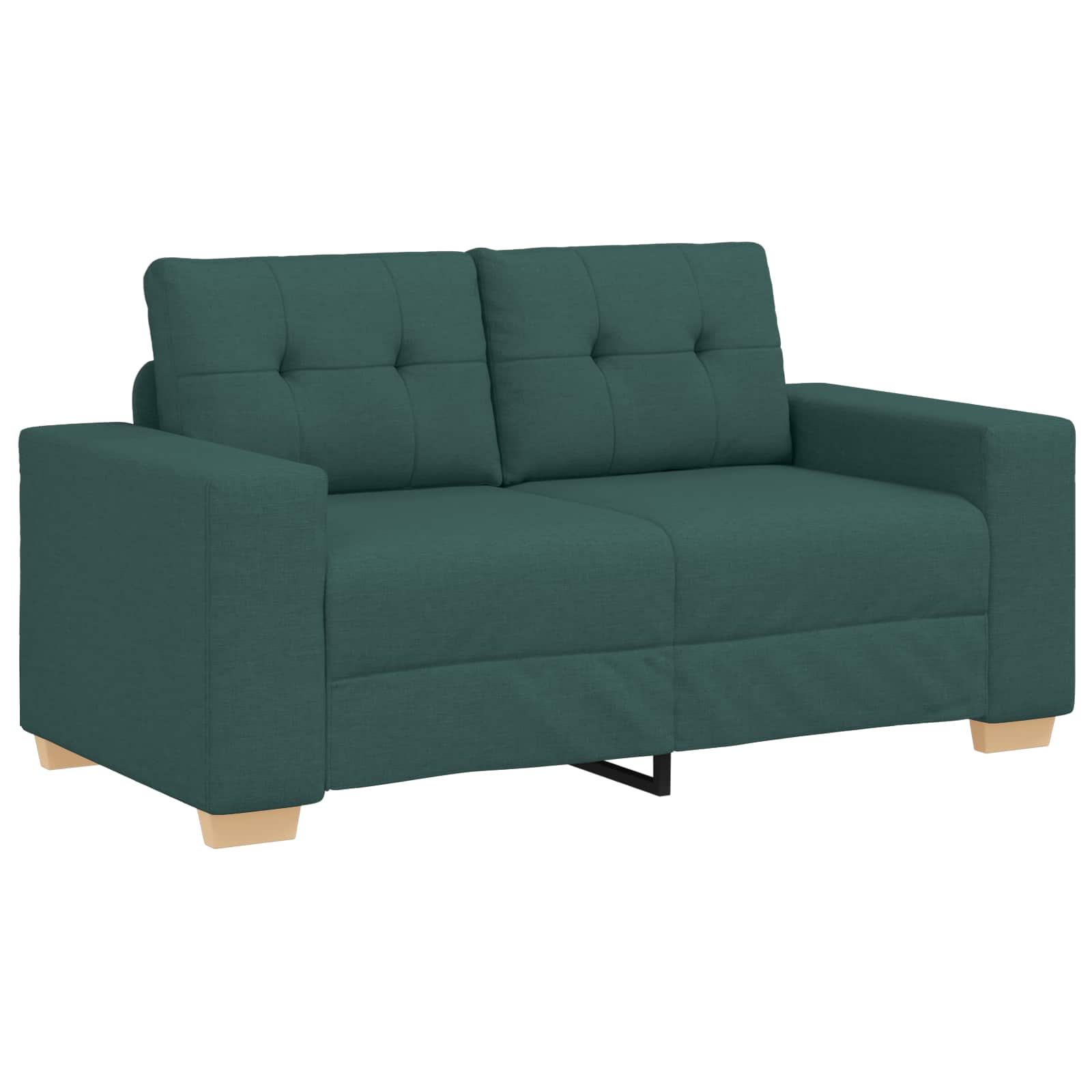 Sofa 3 pcs Tamnozelena 221 x 80 x 80 cm Platnasta tkanina