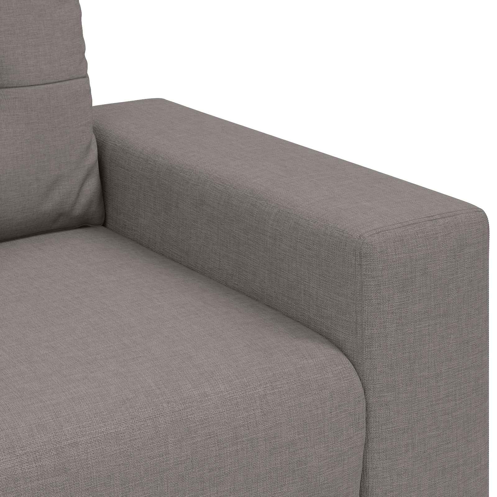 Sofa 3 pcs Sivo-smeđa 221 x 80 x 80 cm Platnasta tkanina
