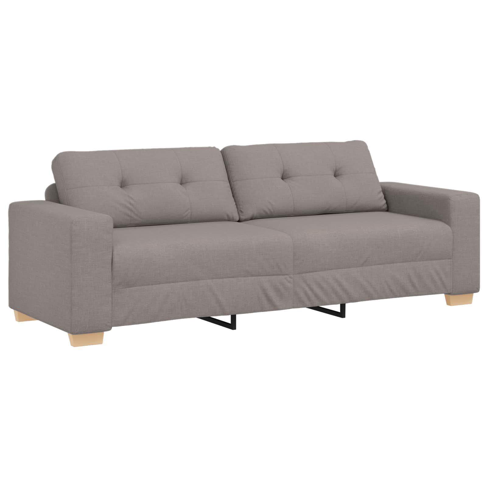 Sofa 3 pcs Sivo-smeđa 221 x 80 x 80 cm Platnasta tkanina