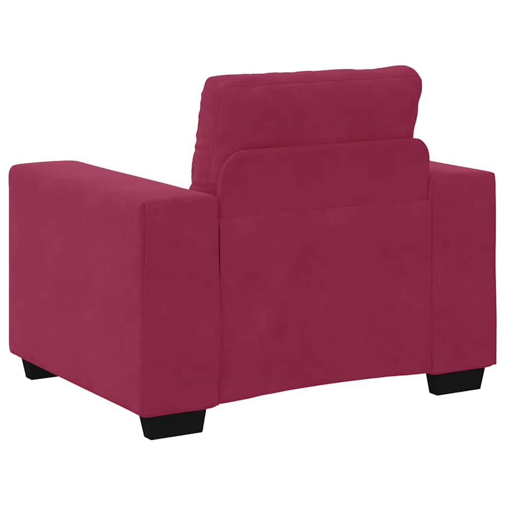 Set sofe 3 pcs Vjetrovita Crvena 221 x 80 x 80 cm Baršun