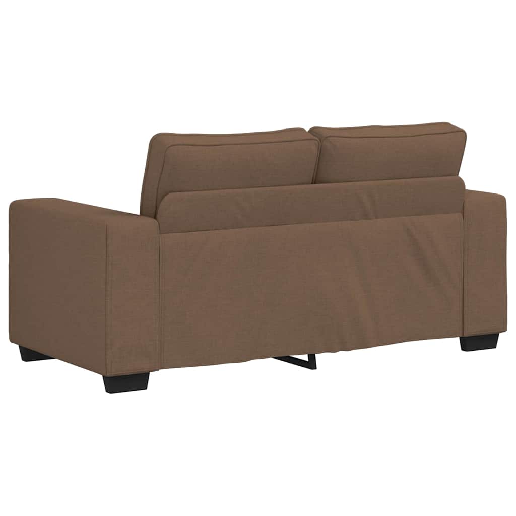 3-dijelni set sofa s jastucima, smeđa tkanina
