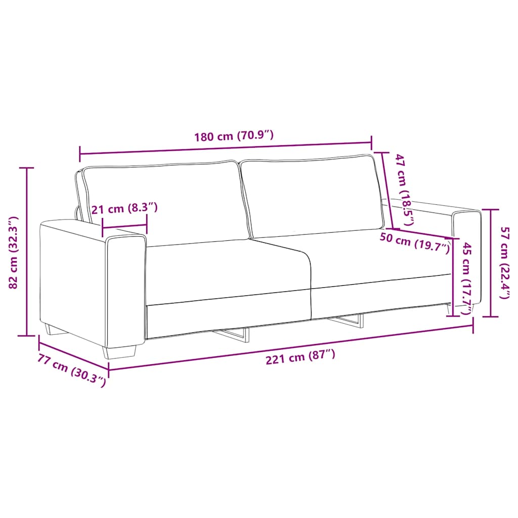 3-dijelni set sofa s jastucima, tamnozelena tkanina
