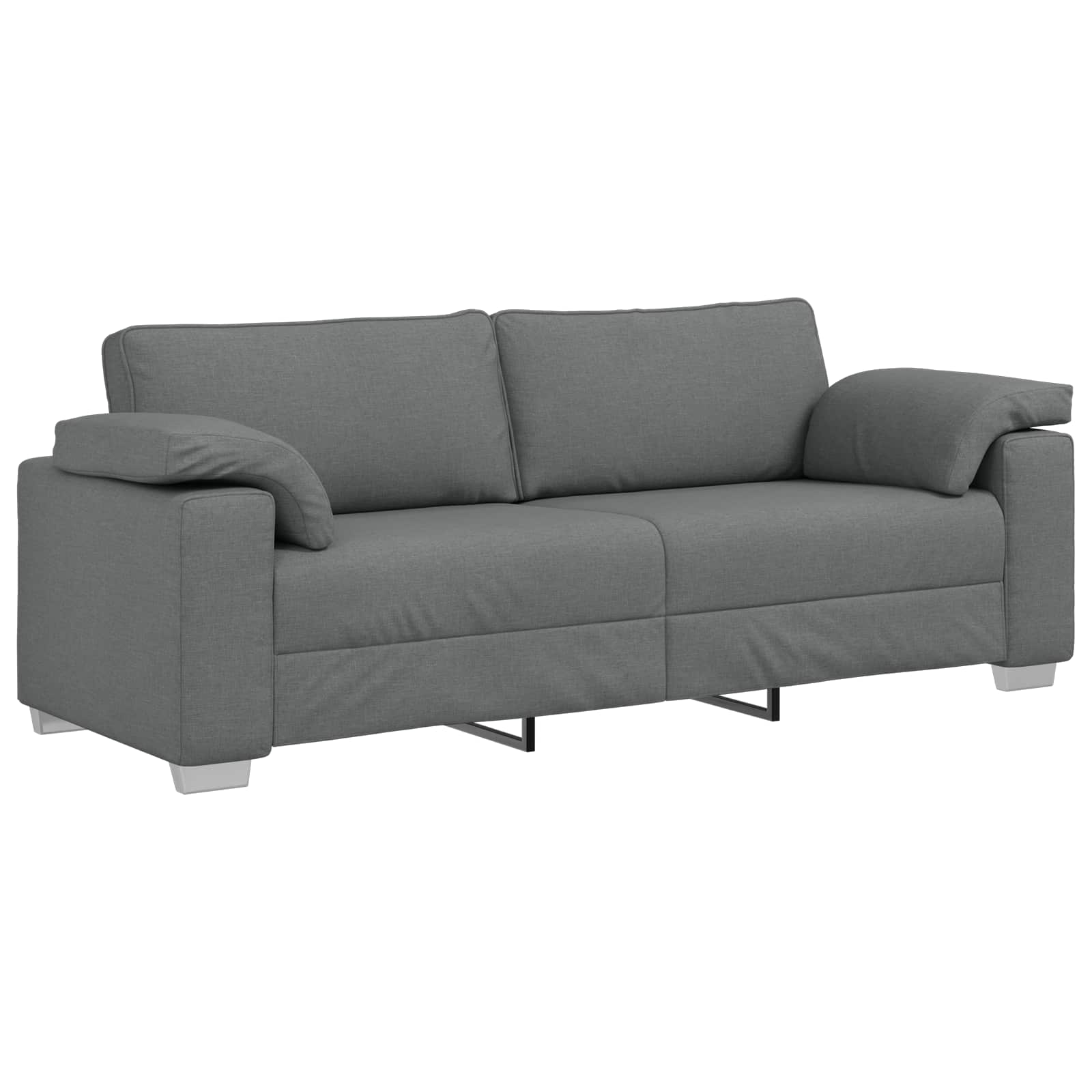 Sofa 3 pcs Tamno siva 219 x 80 x 82 cm Platnasta tkanina