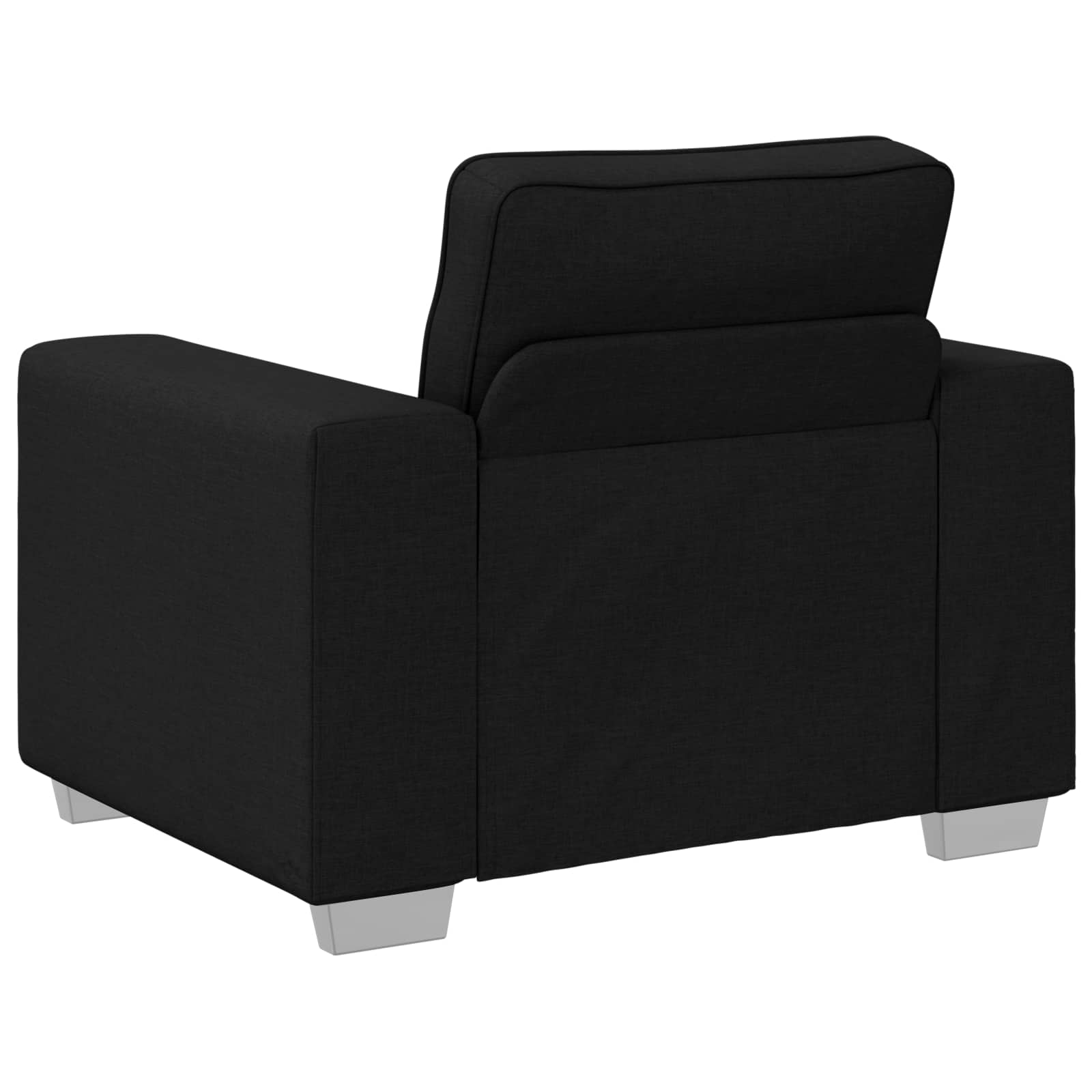Sofa 3 pcs Crna 219 x 80 x 82 cm Platnasta tkanina