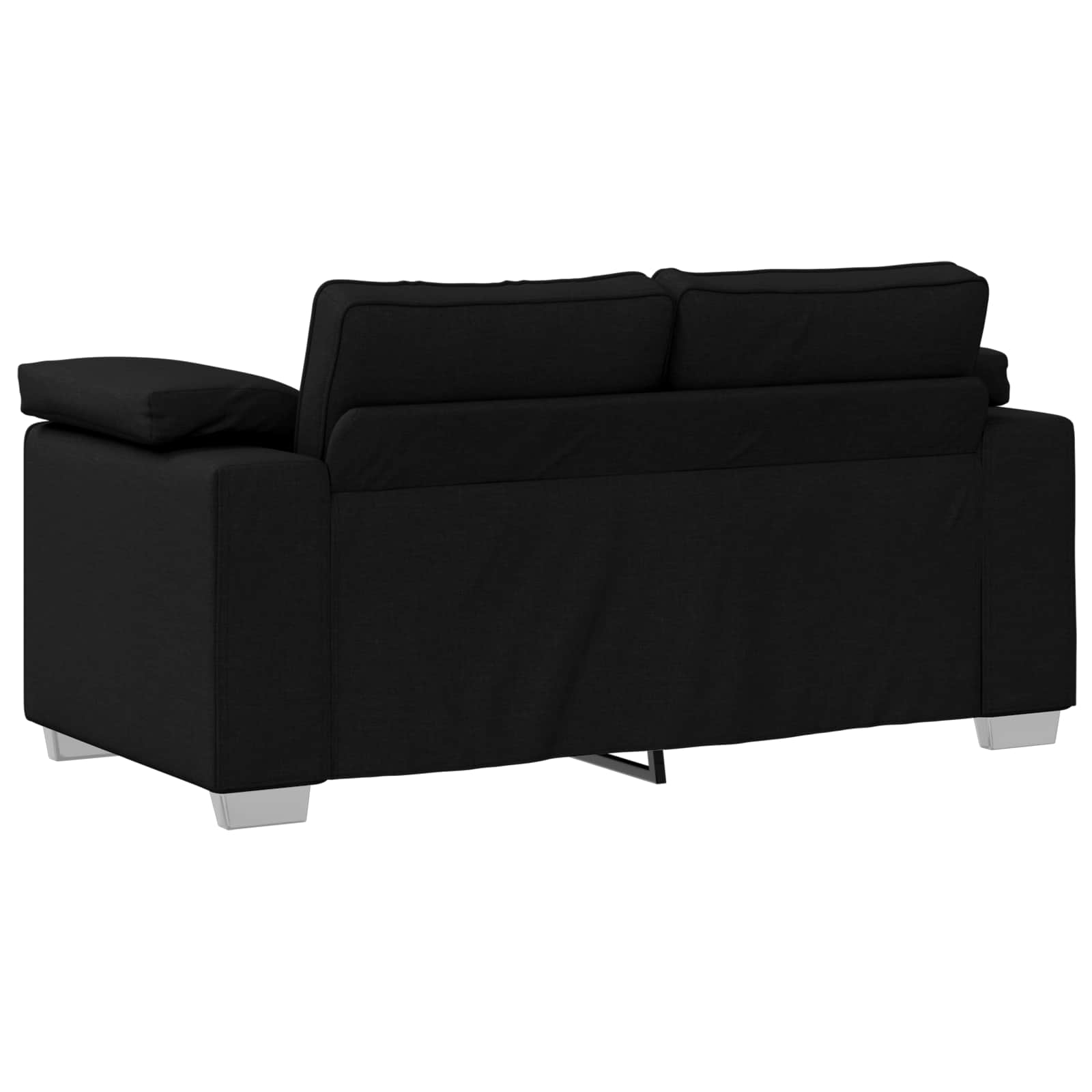 Sofa 3 pcs Crna 219 x 80 x 82 cm Platnasta tkanina
