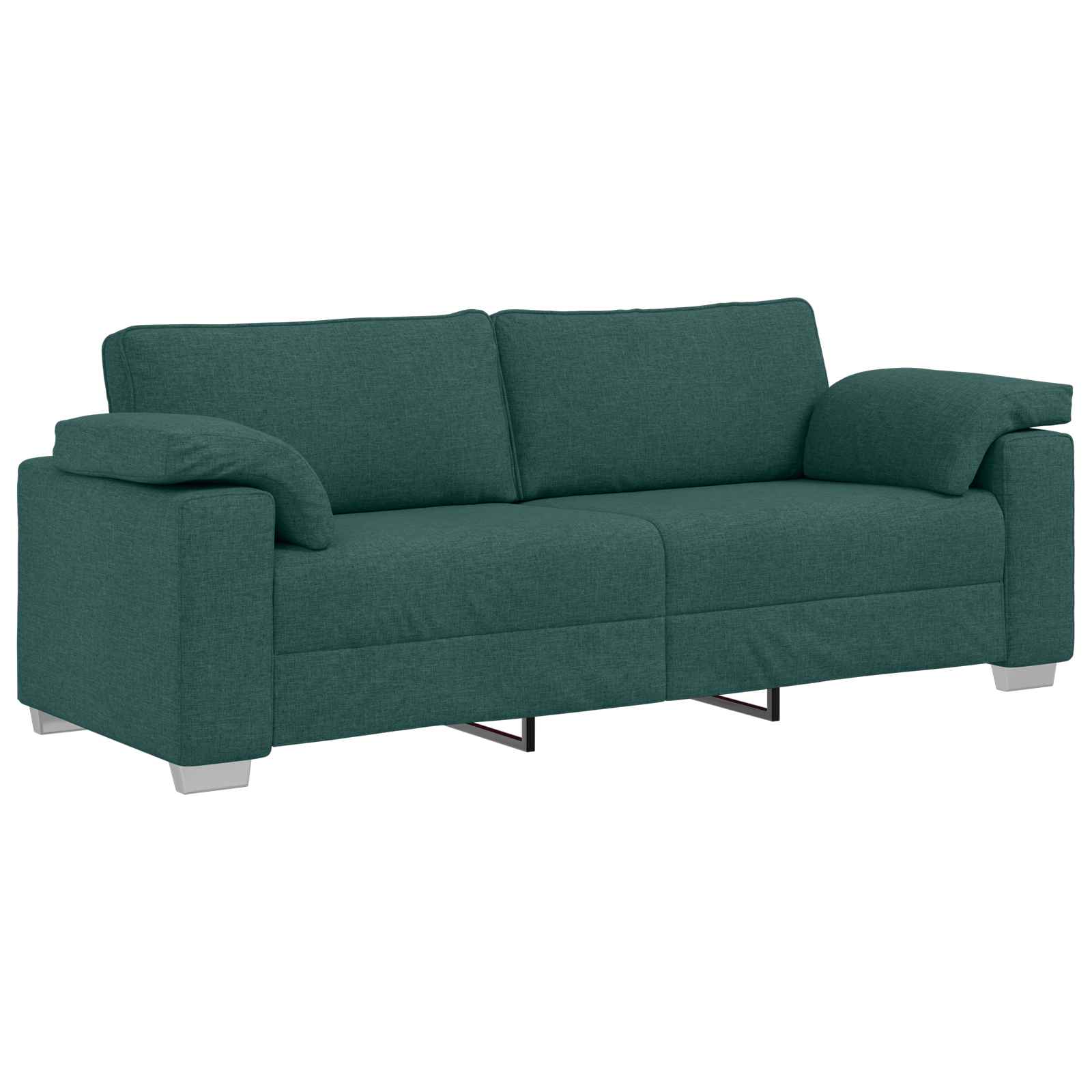 Sofa 3 pcs Tamnozelena 219 x 80 x 82 cm Platnasta tkanina