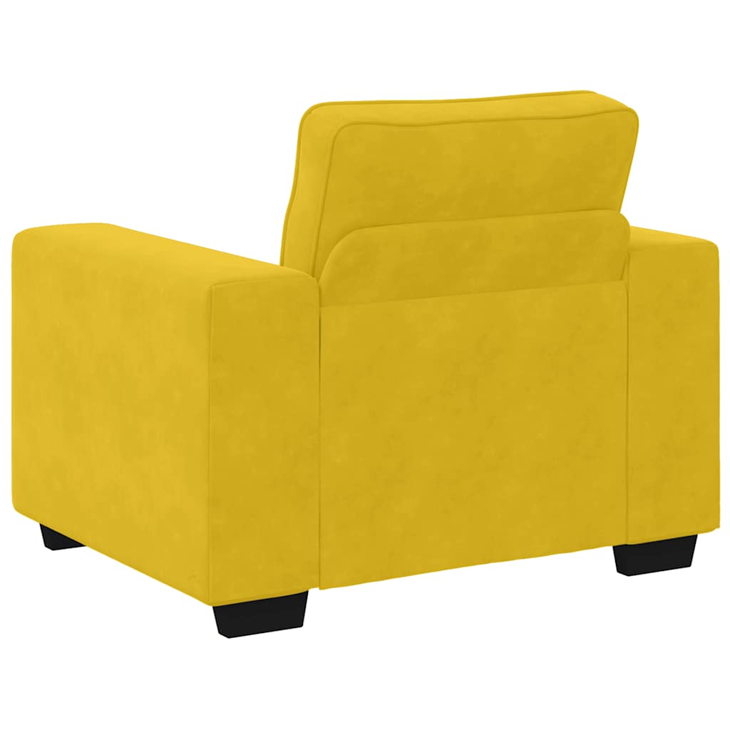 3-dijelni set sofa s jastucima, žuti baršun