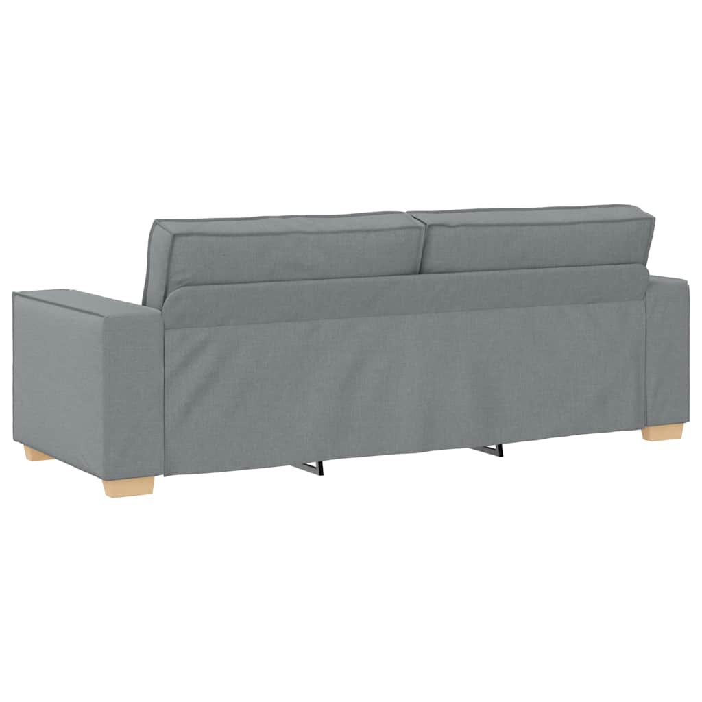 Dvodijelni set sofa s jastucima, svijetlo siva tkanina