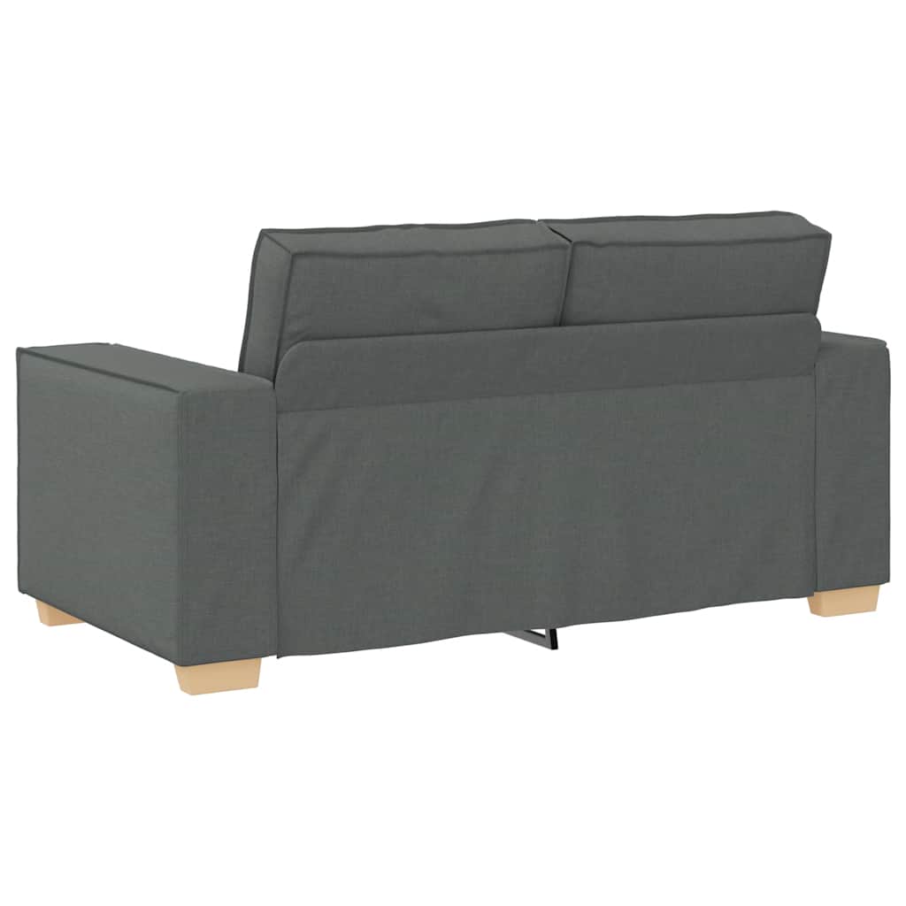 Dvodijelni set sofa s jastucima, tamno siva tkanina
