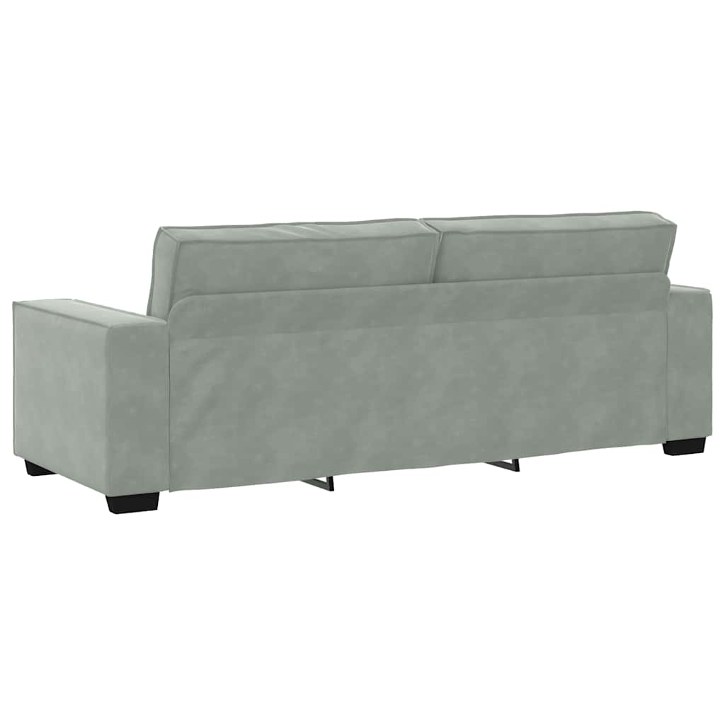 Dvodijelni set sofa s jastucima, svijetlo sivi baršun