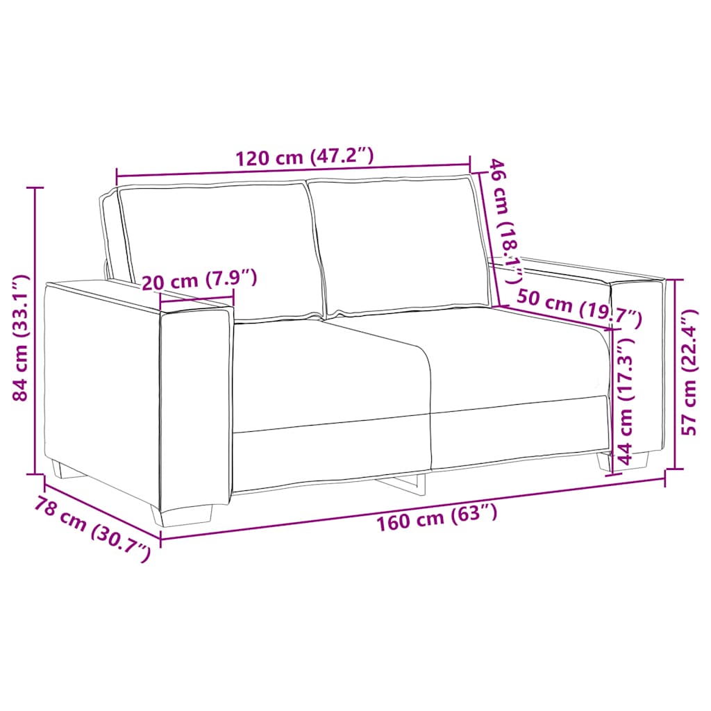 Dvodijelni set sofa s jastucima, tamno sivi baršun