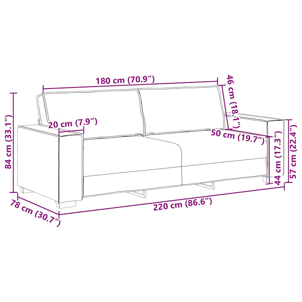 Dvodijelni set sofa s jastucima, ružičasti baršun