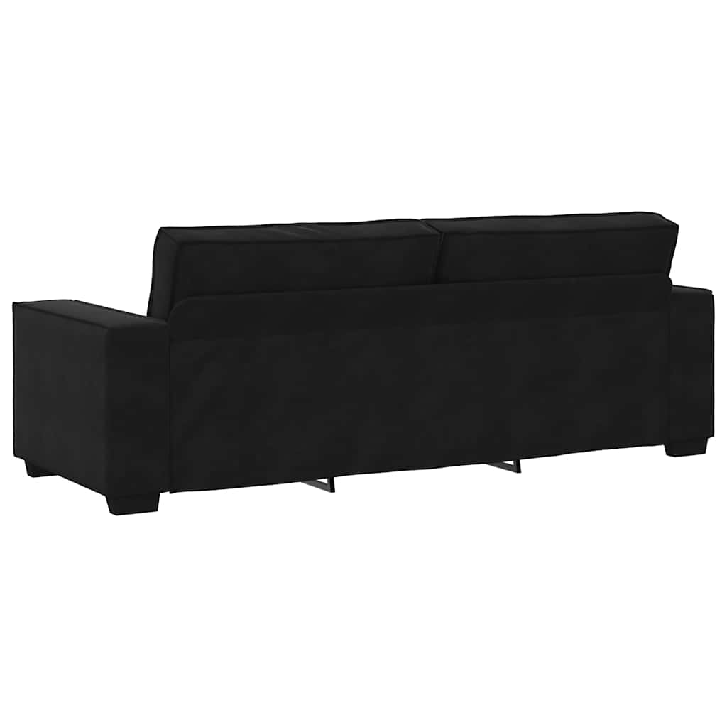 Dvodijelni set sofa s jastucima, crni baršun