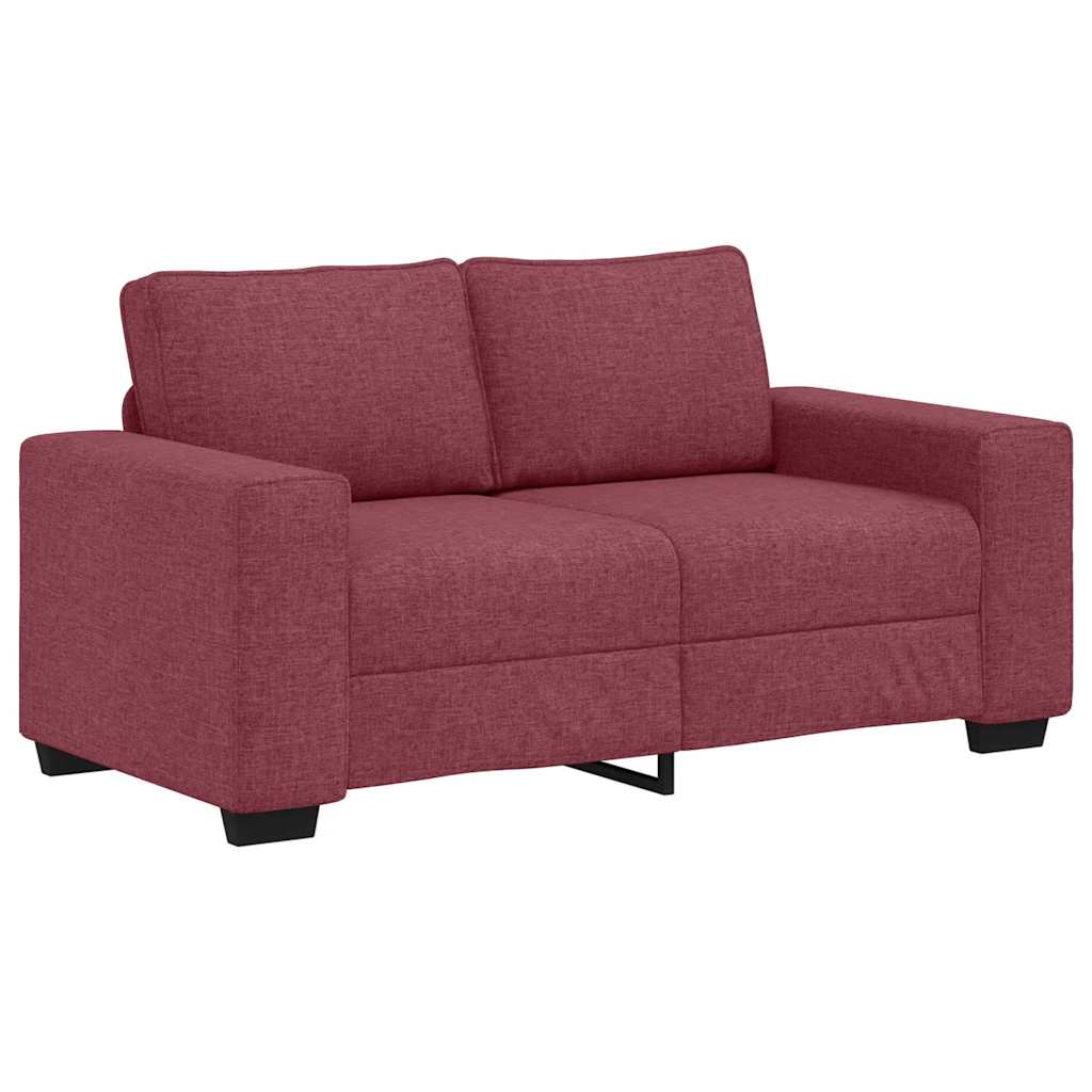 Dvodijelni set sofa s jastucima, tkanina boje vina