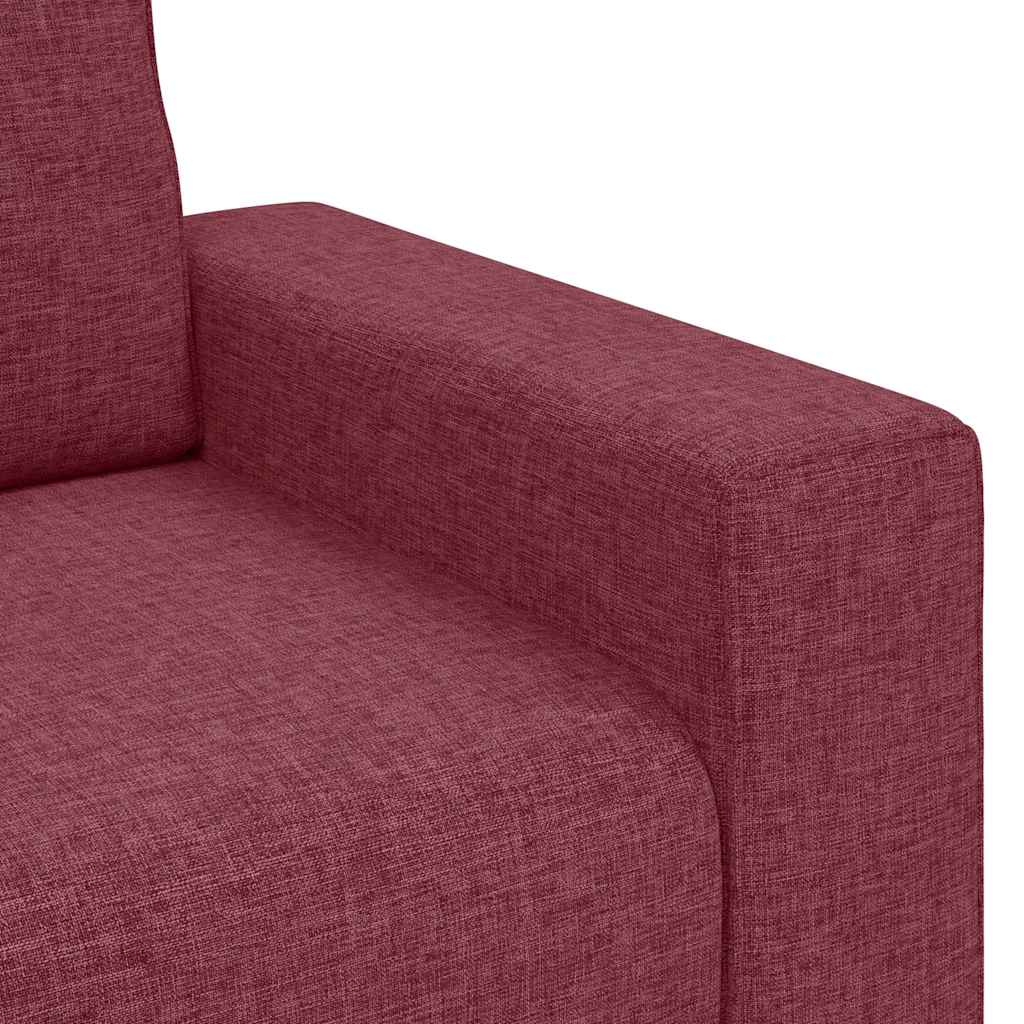 Dvodijelni set sofa s jastucima, tkanina boje vina