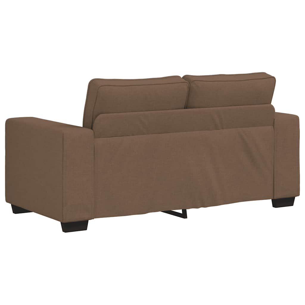 Dvodijelni set sofa s jastucima, smeđa tkanina