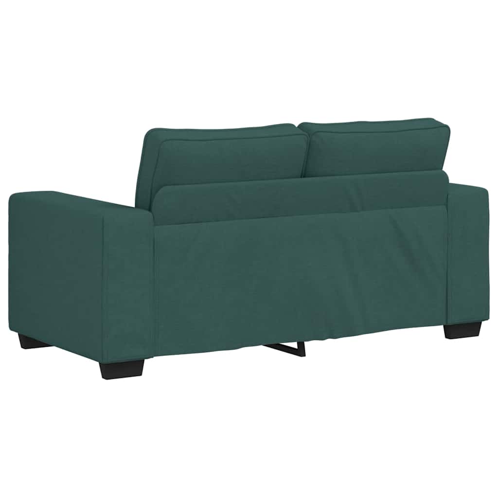 Dvodijelni set sofa s jastucima, tamnozelena tkanina