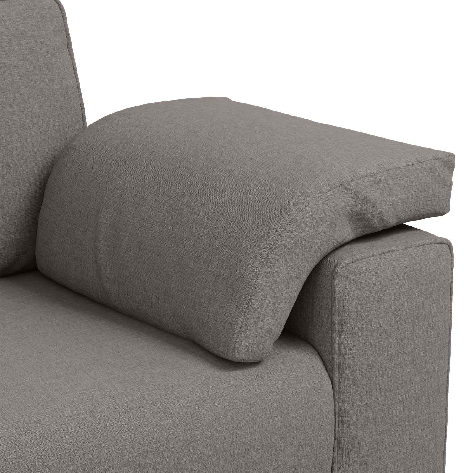 Sofa 2 pcs Sivo-smeđa 219 x 80 x 82 cm tkanina