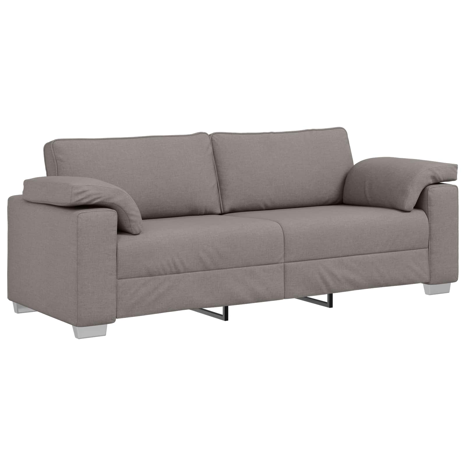 Sofa 2 pcs Sivo-smeđa 219 x 80 x 82 cm tkanina