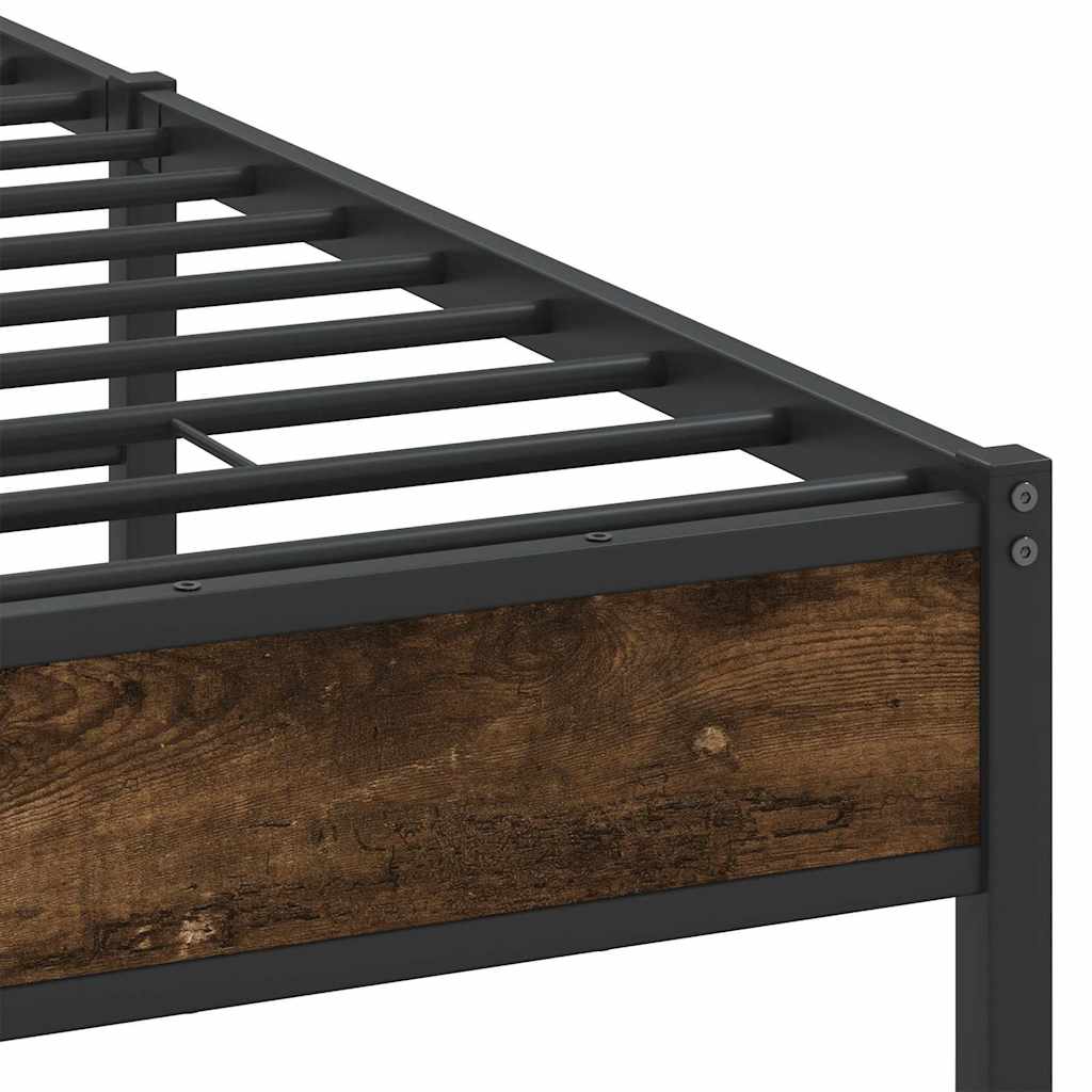 Okvir kreveta bez madraca boja hrasta 140 x 190 cm drveni