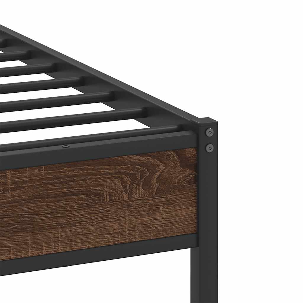 Okvir kreveta bez madraca smeđa boja hrasta 80x200 cm drveni