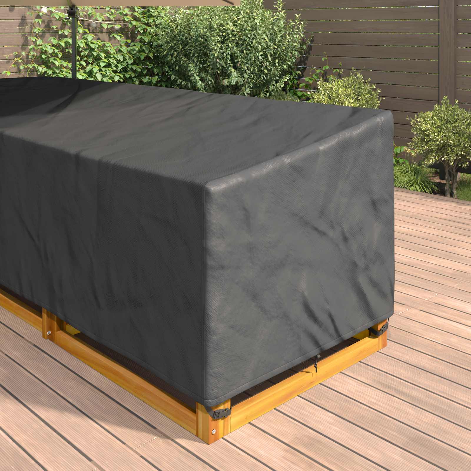 Pokrov za namještaj Crna 355 x 275 x 80 cm 210D Oxford tkanina