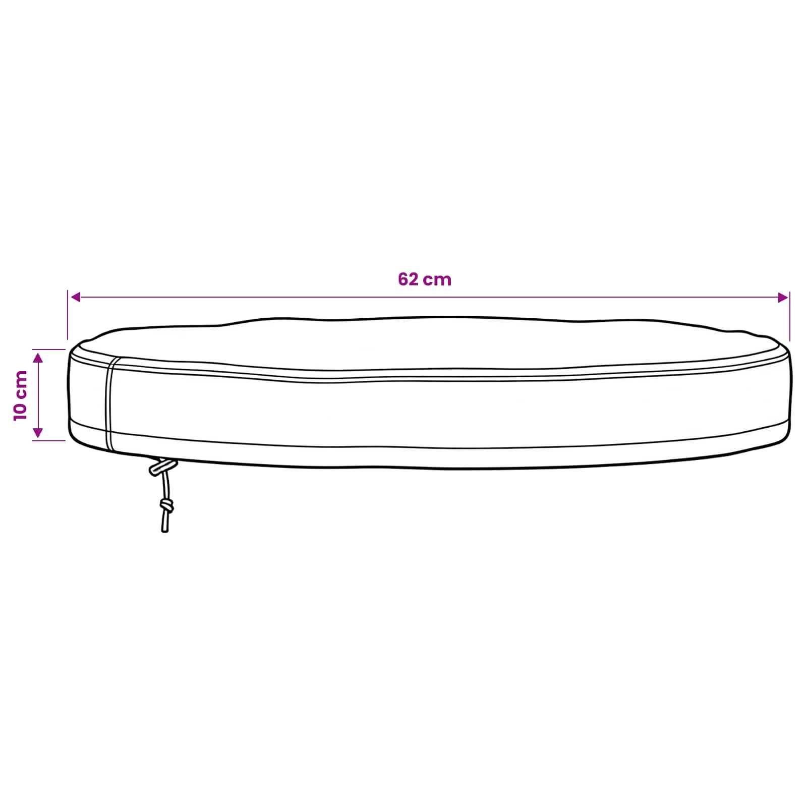 Pokrivač za Vanjski Stol 62 x 62 x 10 cm 210D Oxford tkanina