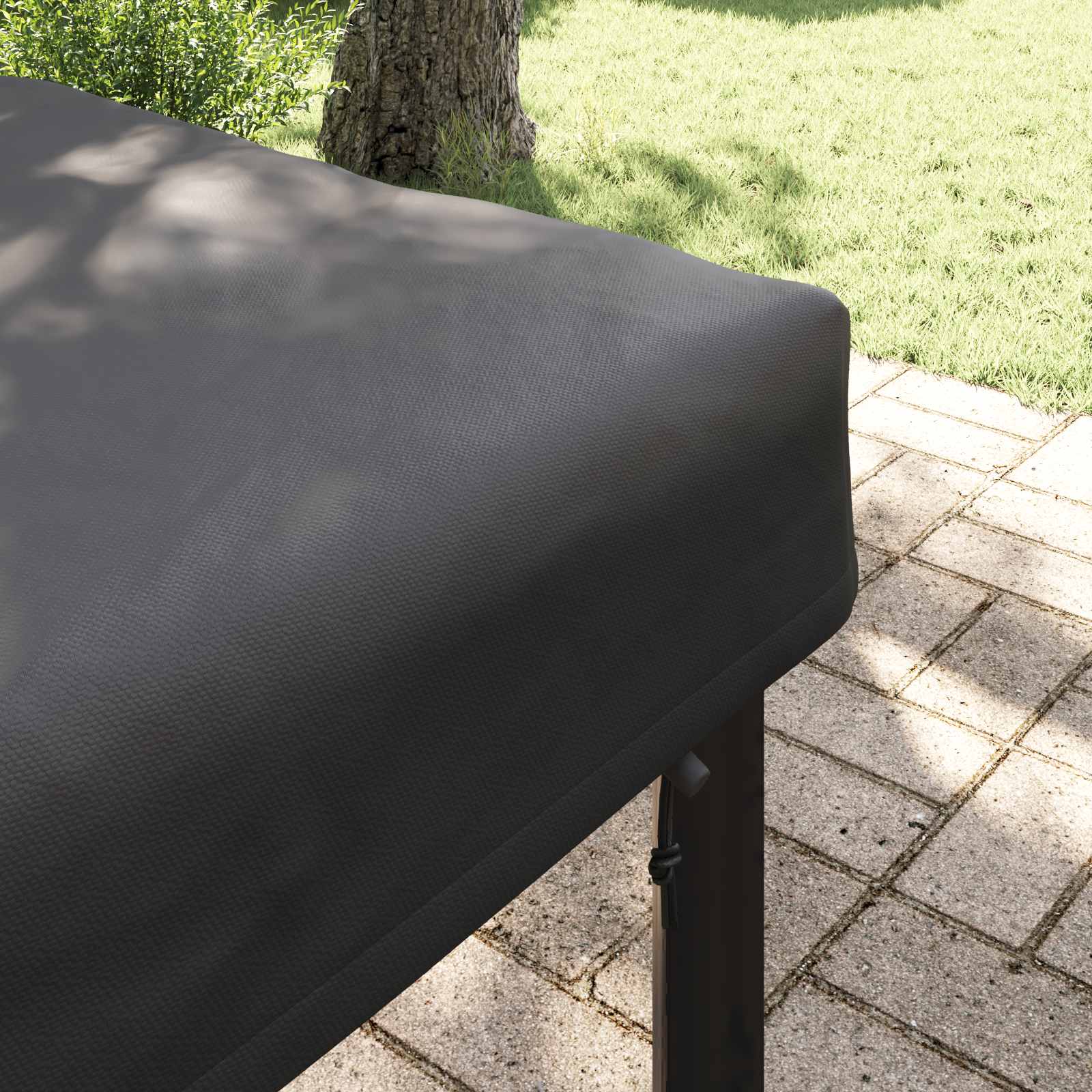 Pokrov za stol Jednobojno Crna 122 x 72 x 15 cm tkanina