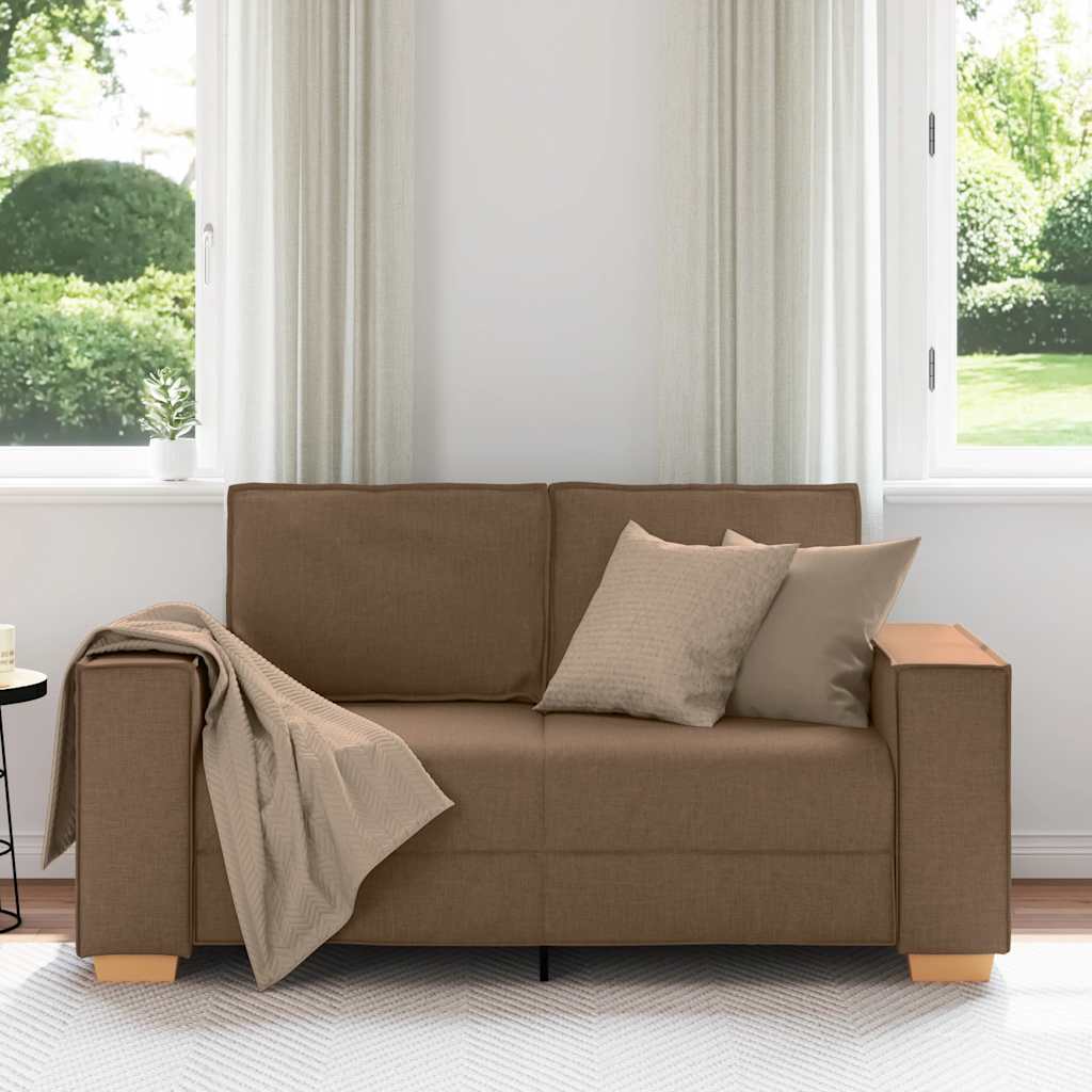 Dvosjed Smeđi 160x78x84 cm Tkanina