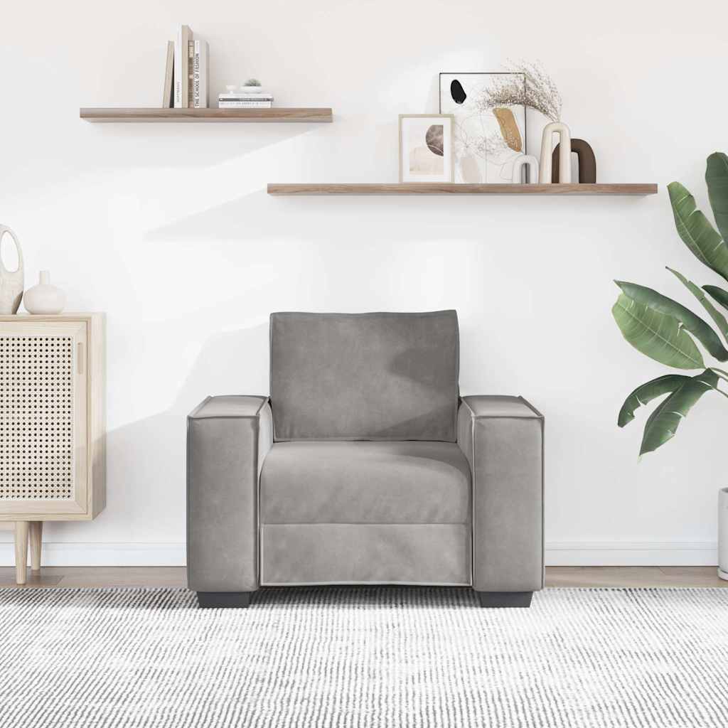 Sofa fotelja svijetlosiva 100x78x84 cm baršun