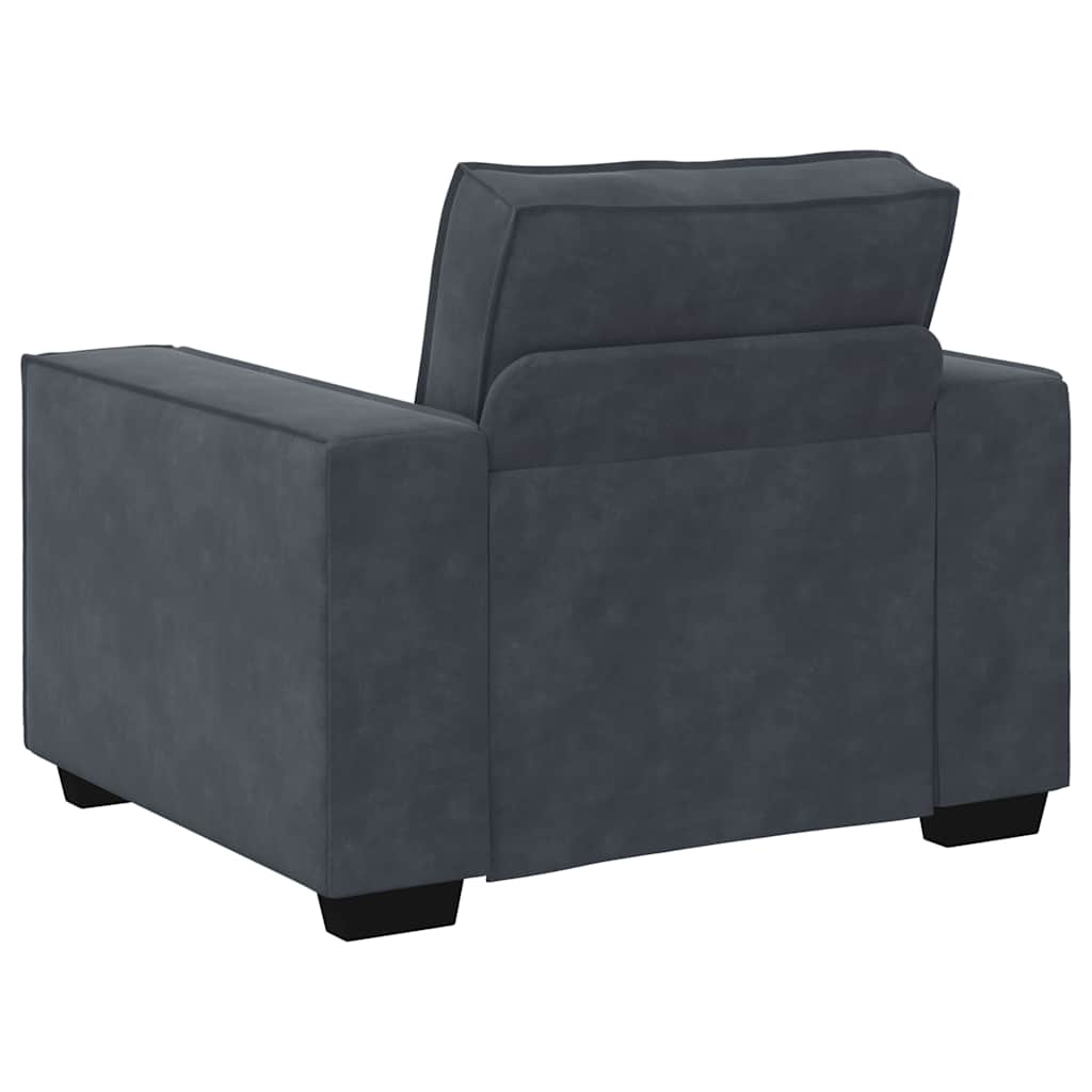 Sofa fotelja tamno siva 100x78x84 cm baršun