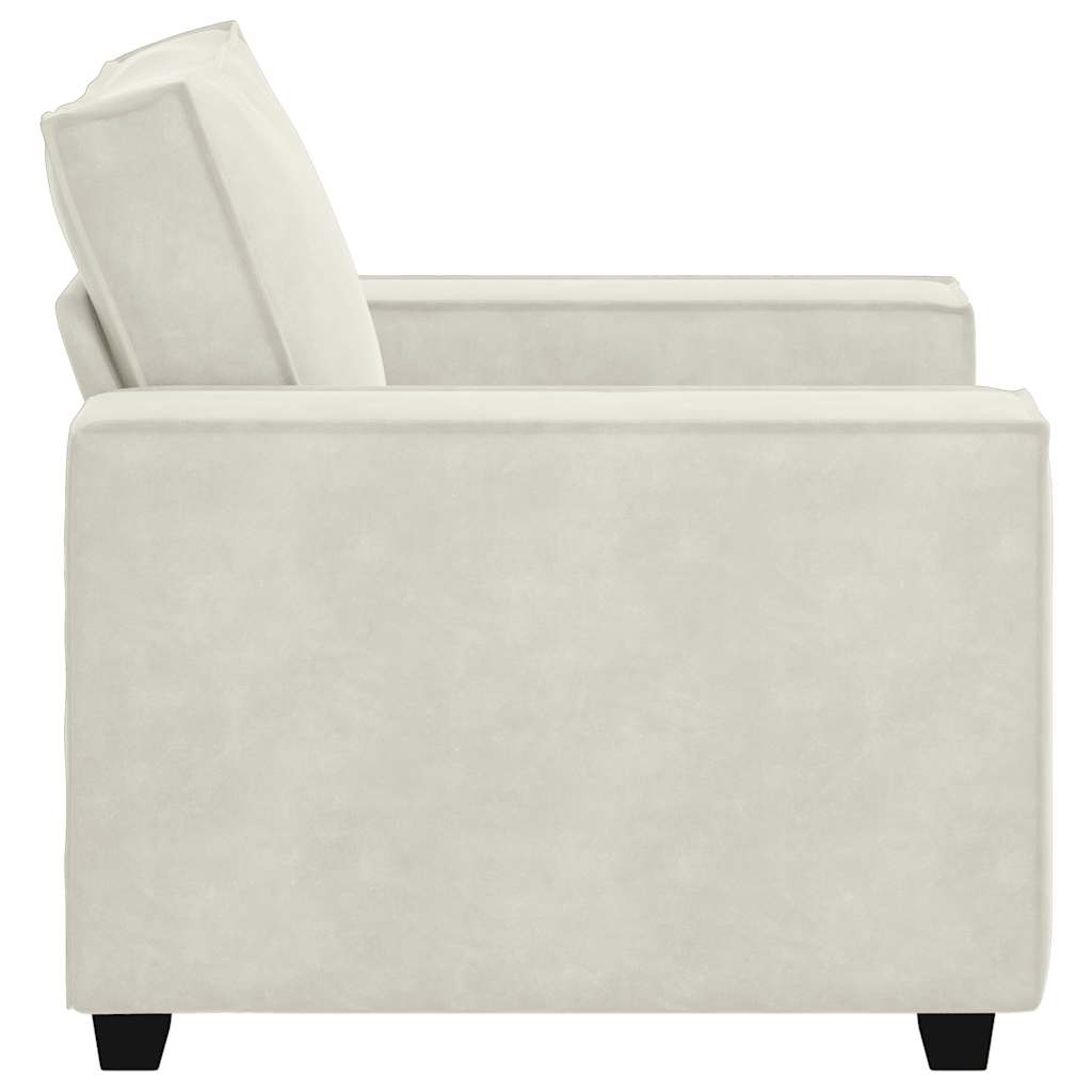 Sofa fotelja krem 100x78x84 cm baršunasta