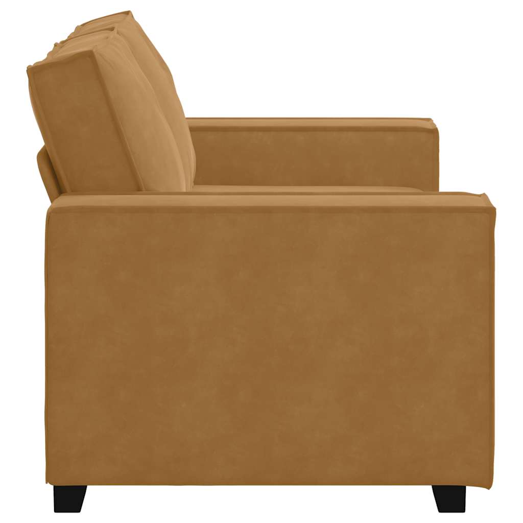 Dvosjed Smeđi 160x78x84 cm Baršun