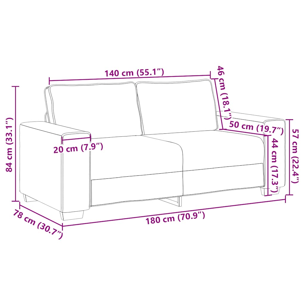Dvosjed Sofa Tamnozelena 180x78x84 cm Baršun