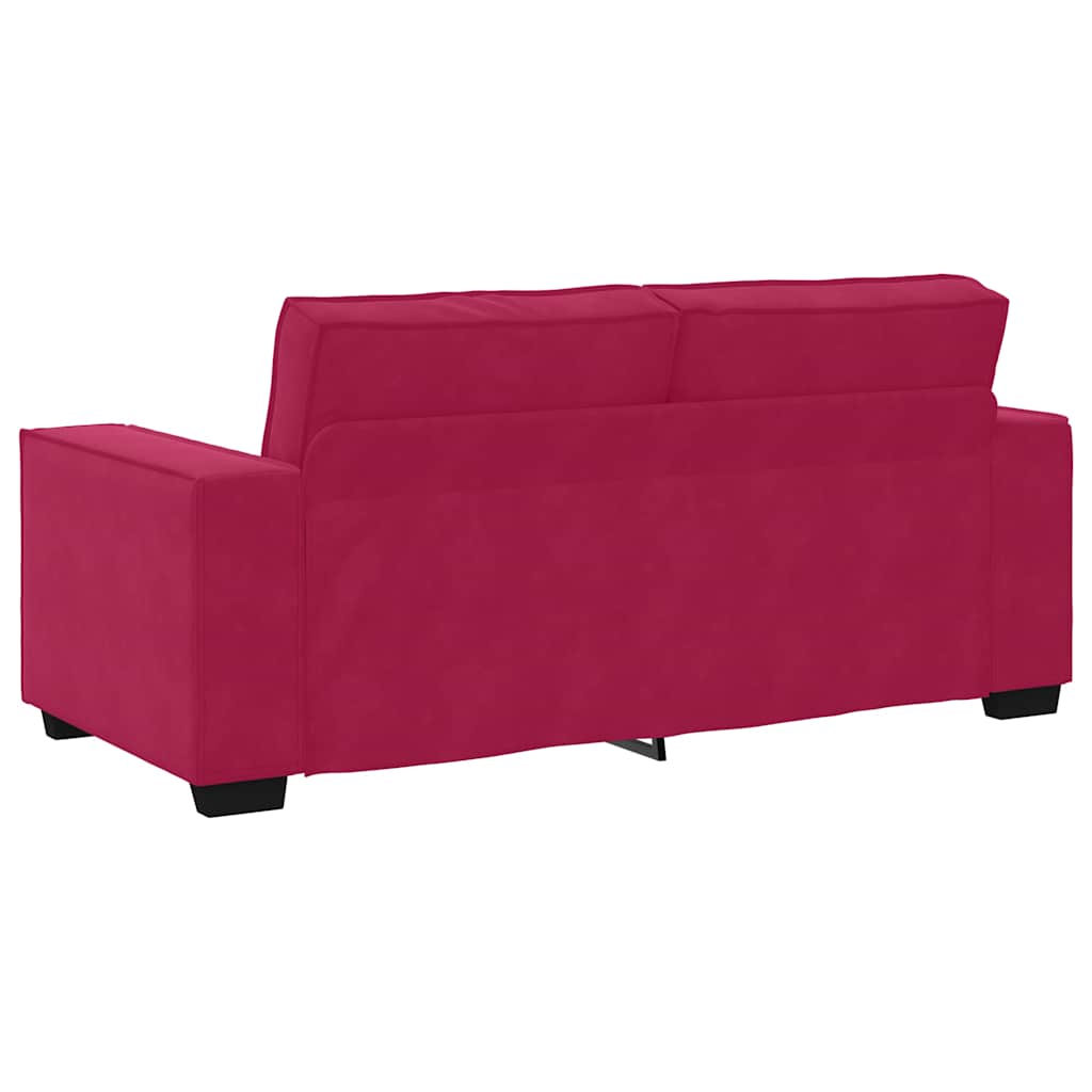 Dvosjed Kauč Vinsko Crvena 180x78x84 cm Baršun