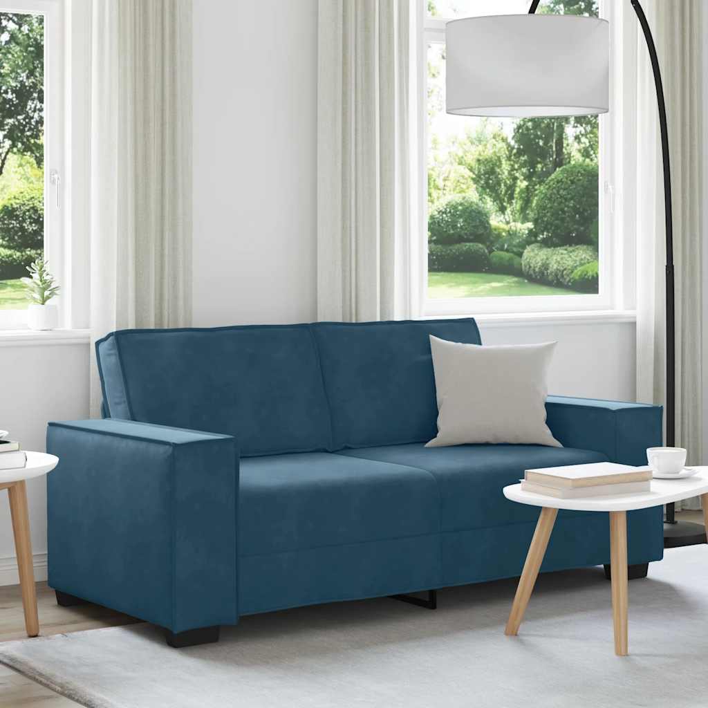 Dvosjed Plavi 180x78x84 cm Baršun
