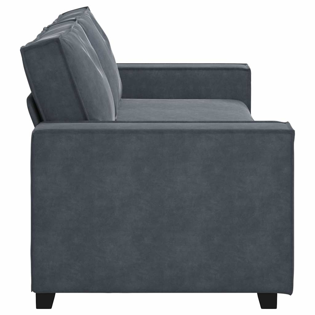 Trosjed Sofa Tamno siva 220x78x84 cm Baršun