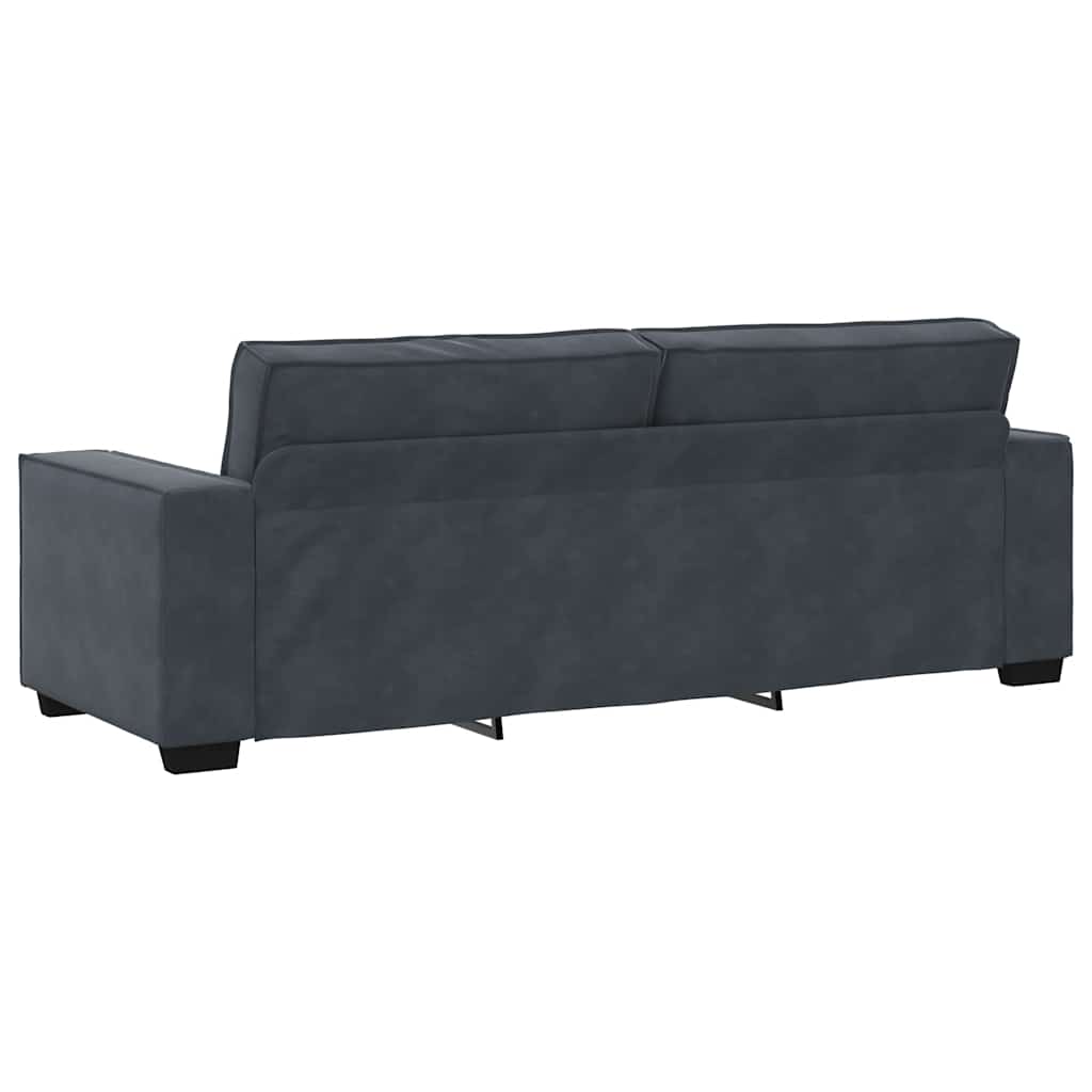 Trosjed Sofa Tamno siva 220x78x84 cm Baršun