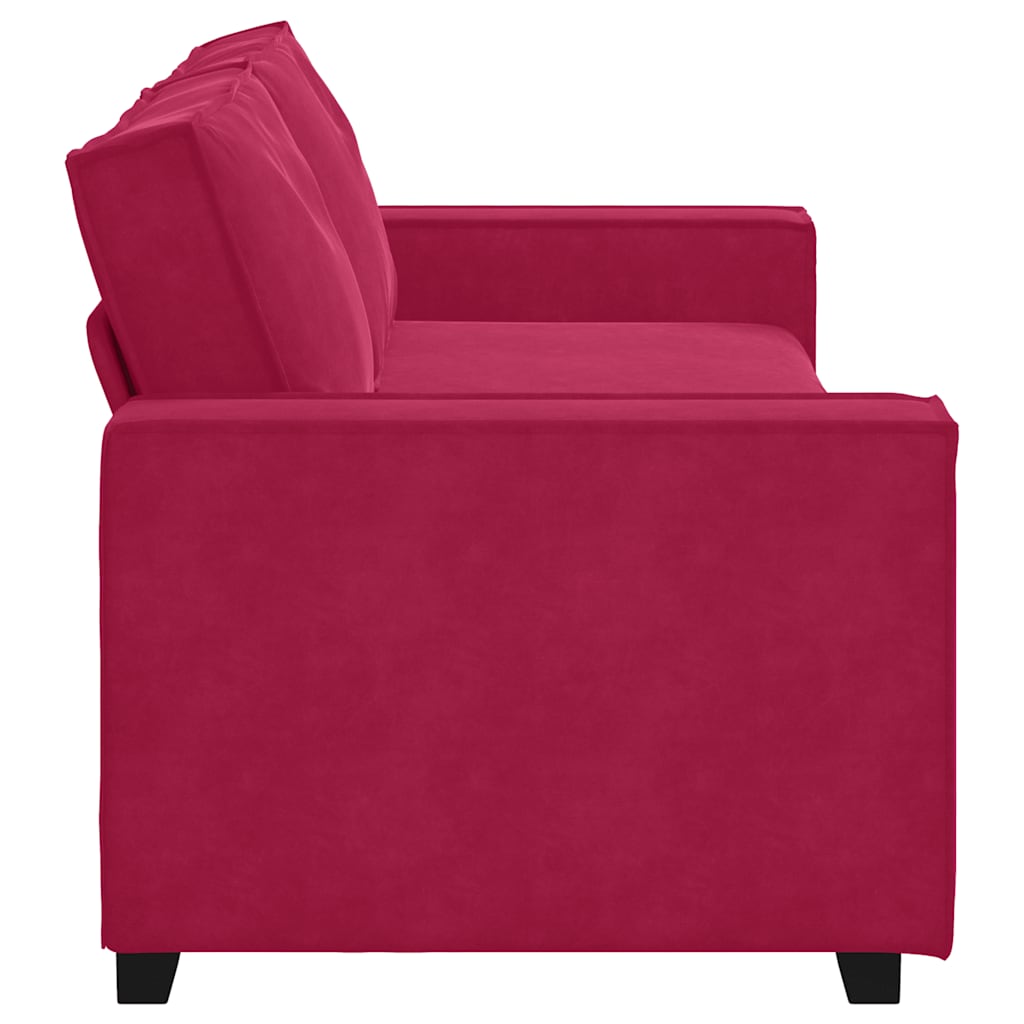 Trosjed Kauč Vinsko Crvena 220x78x84 cm Baršun