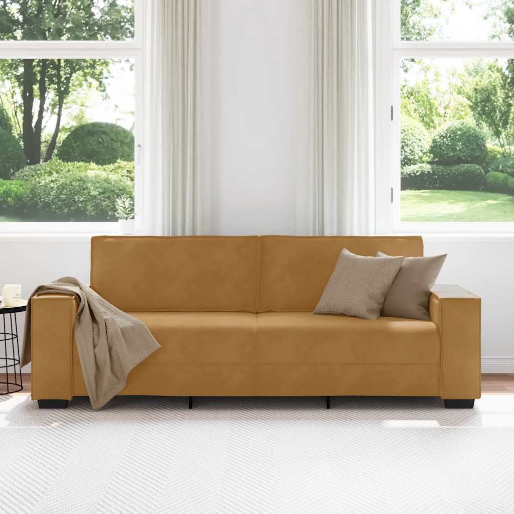 Trosjed Smeđi 220x78x84 cm Baršun