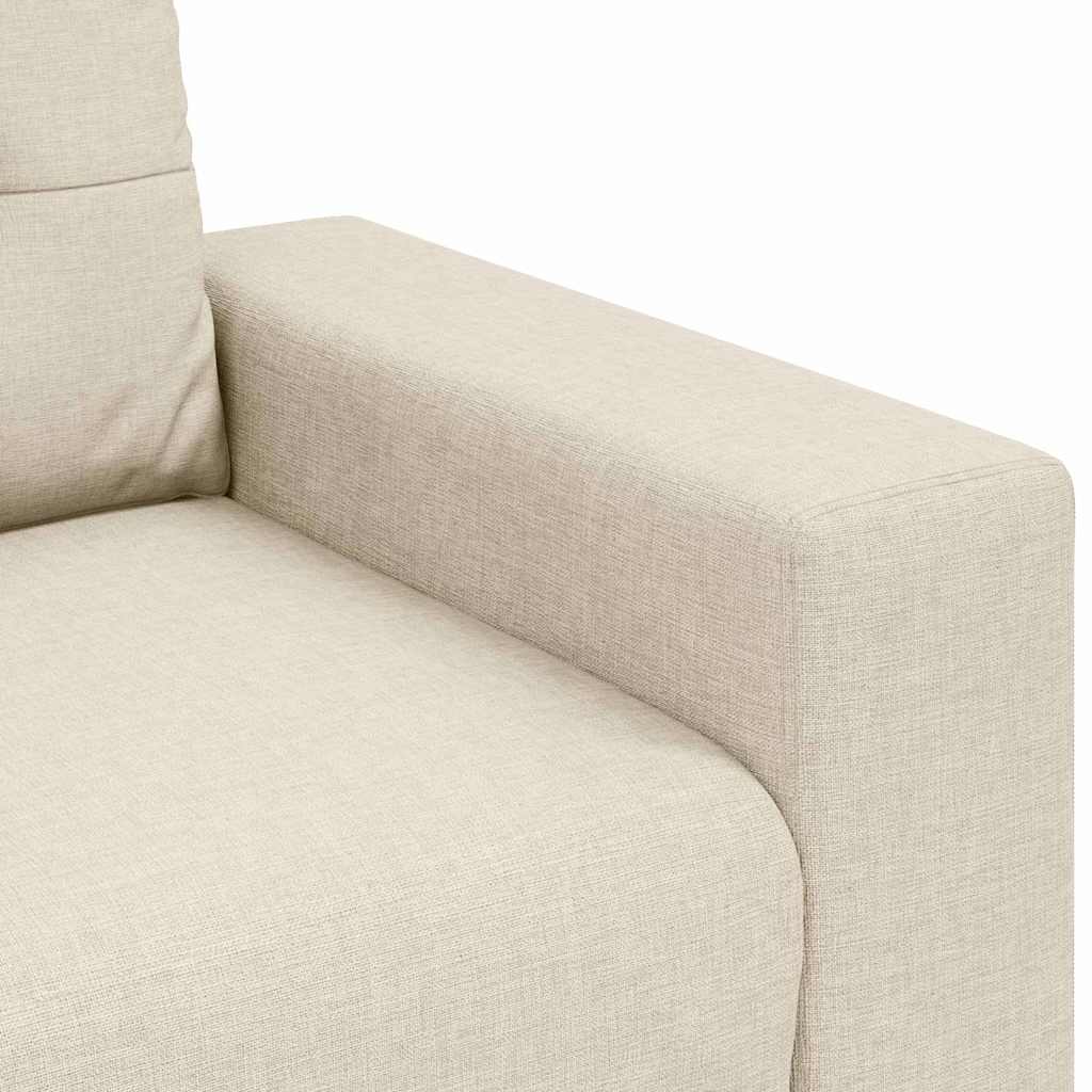 Sofa za 3 osobe Bež 220 cm Platnasta tkanina