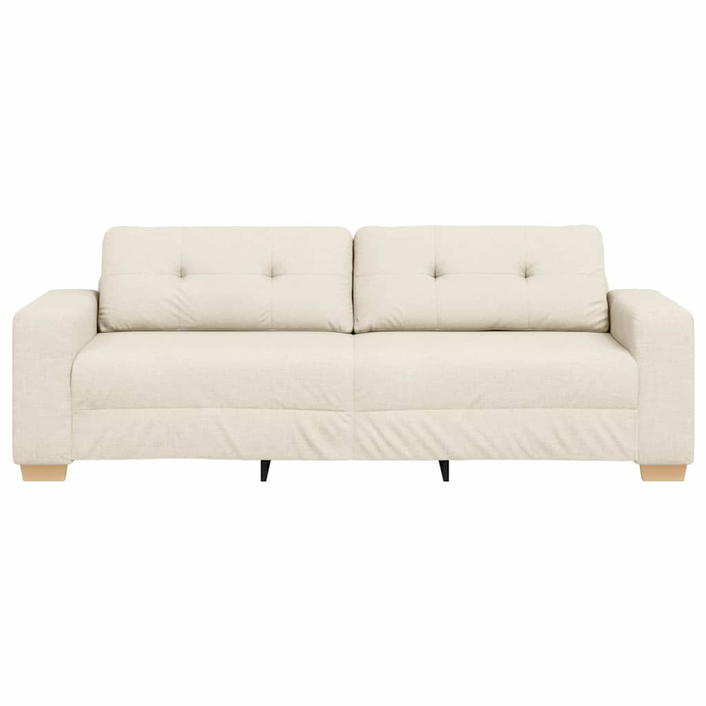Sofa za 3 osobe Bež 220 cm Platnasta tkanina