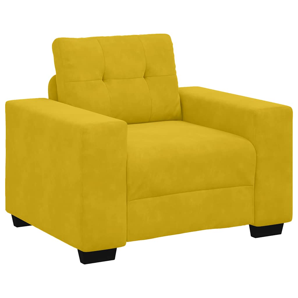 Sofa fotelja žuta 100x78x80 cm baršun