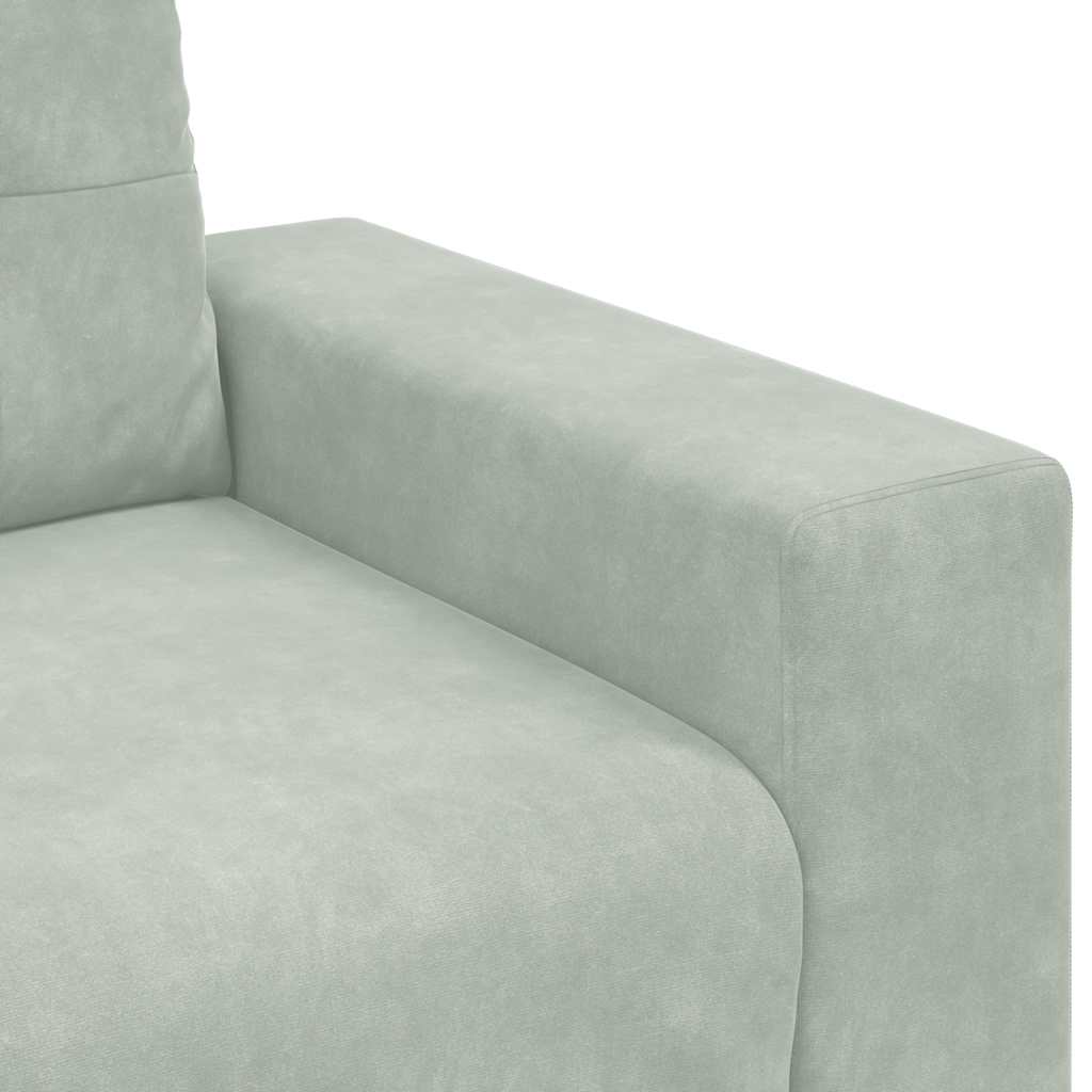 Trosjed Sofa Svijetlosiva 220x78x80 cm Baršun