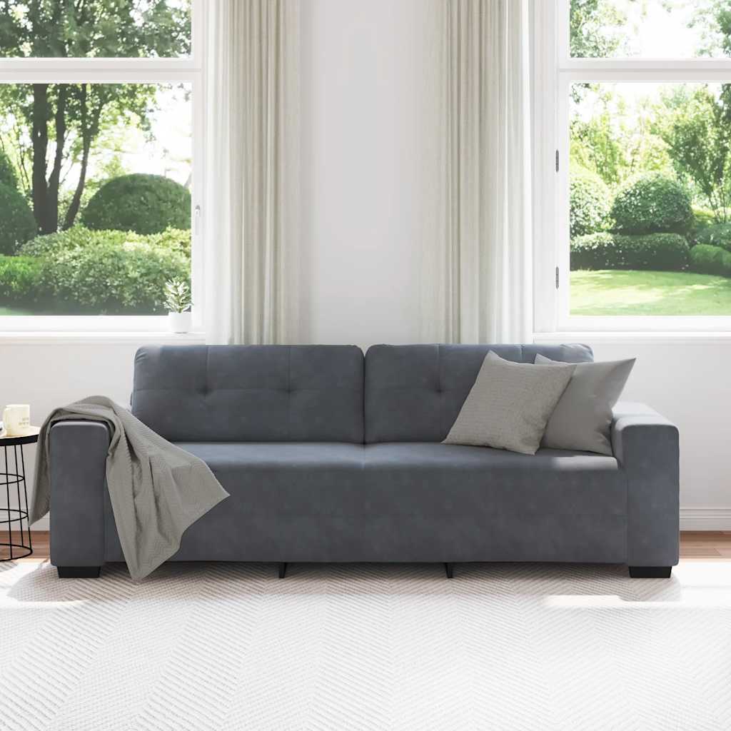 Trosjed Tamno sivi 220x78x80 cm Baršun