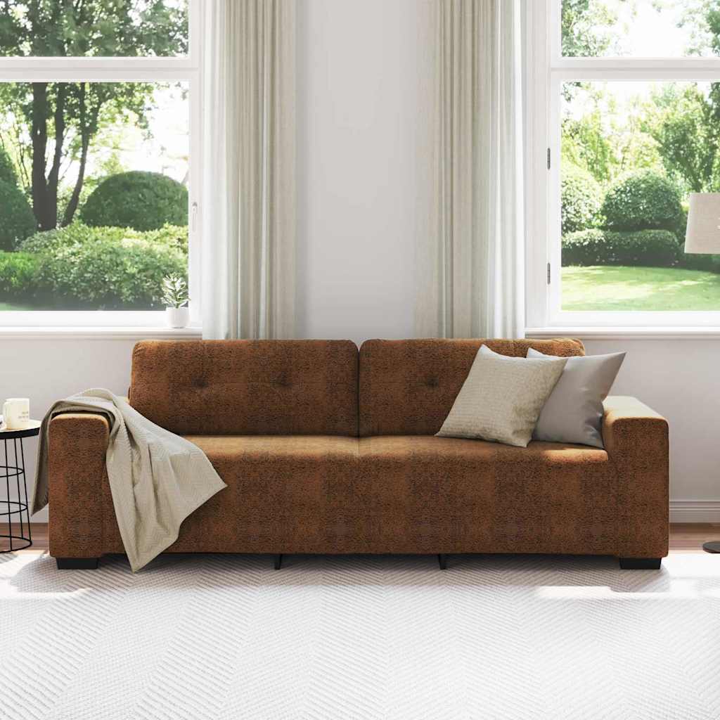 Sofa za 3 osobe Smeđa 220 cm Umetnička suknja koža