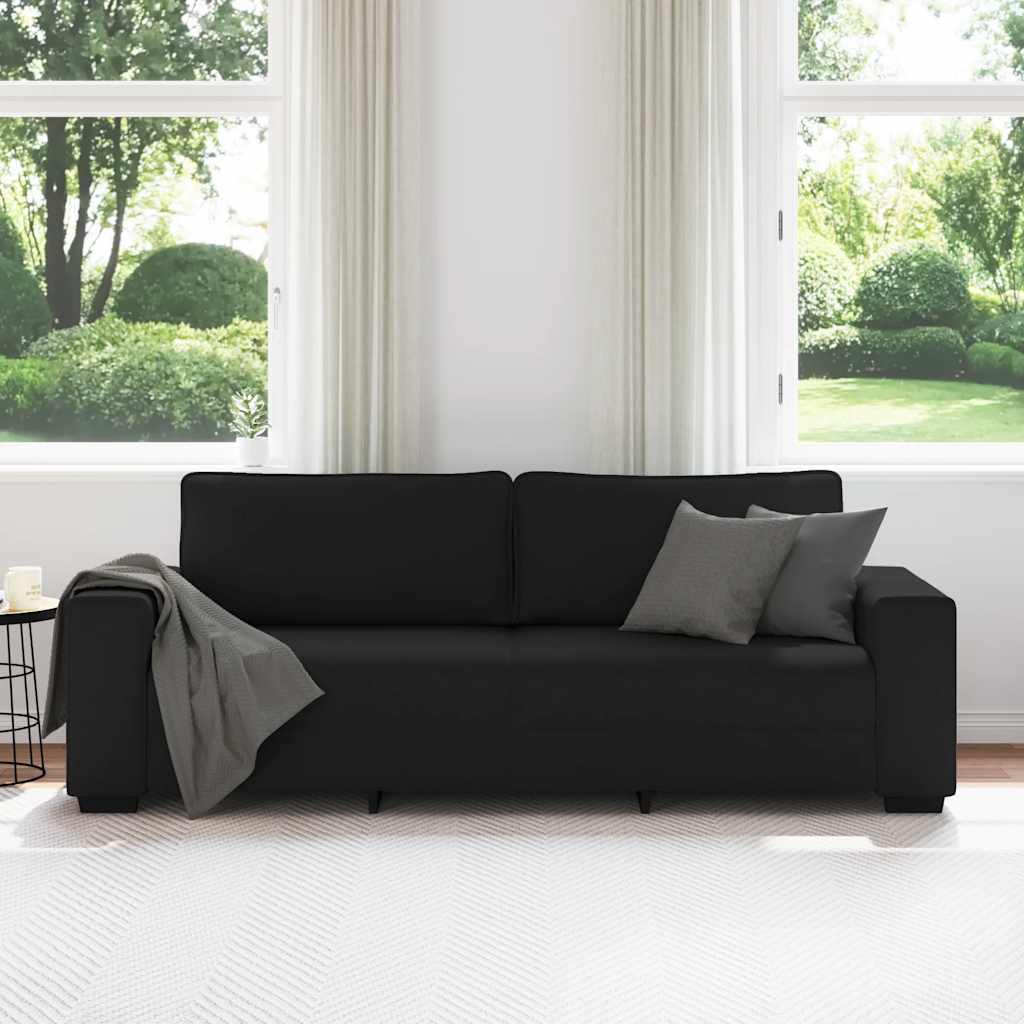 Trosjed Kauč Crna 220x77x82 cm Tkanina