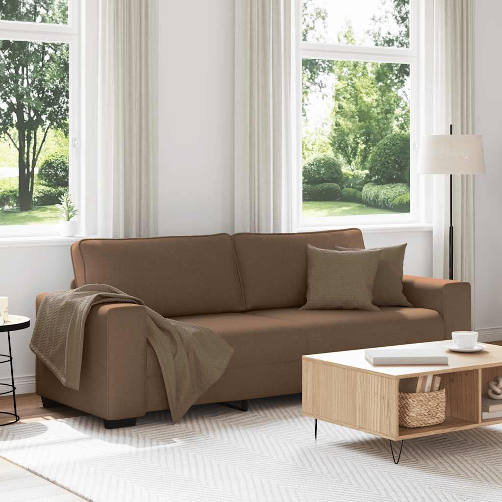 Trosjed Smeđi 220x77x82 cm Tkanina
