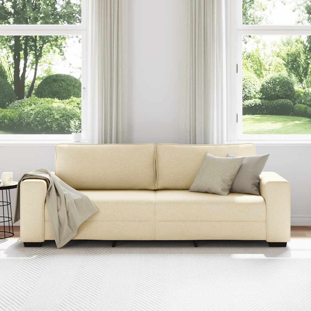 Trosjed Krem 220x77x82 cm Tkanina