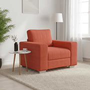 Sofa fotelja crveno narančasta 100x77x82 cm korduro tkanina